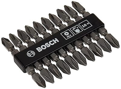 Bosch Metal 2608521039 65 Mm Double Ended Bit Set Ph2/Ph2, Pack Of 10