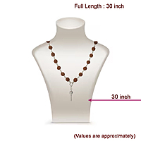 Silver Rudraksha Mala & Lord Murugan Vel Pendant