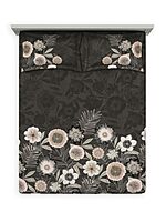 Modern Bloom Shadow Grey Elemental DDecor Bed Sheet