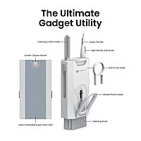 Portronics Clean M 8-In-1 Cleaning Kit for Laptop, Mobiles, and Tablets – White