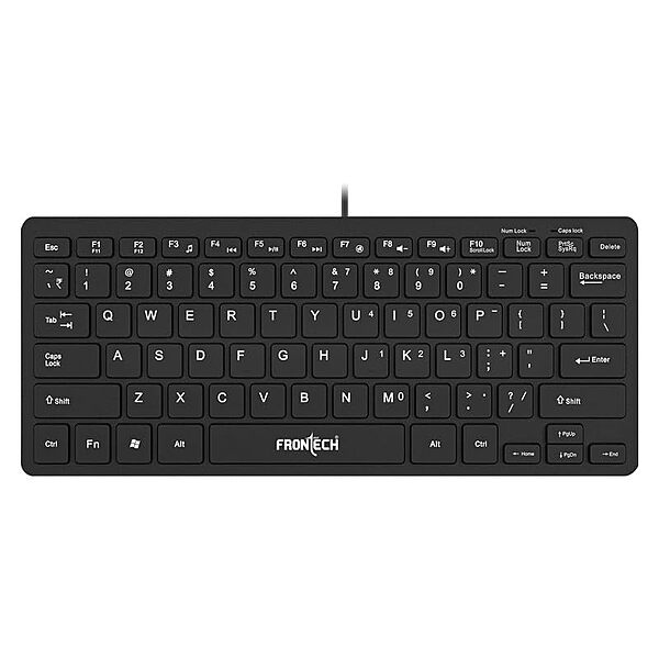 Frontech KB-0041 – Wired USB keyboard with ergonomic design, quiet keys, and durable build for comfortable and efficient daily typing.