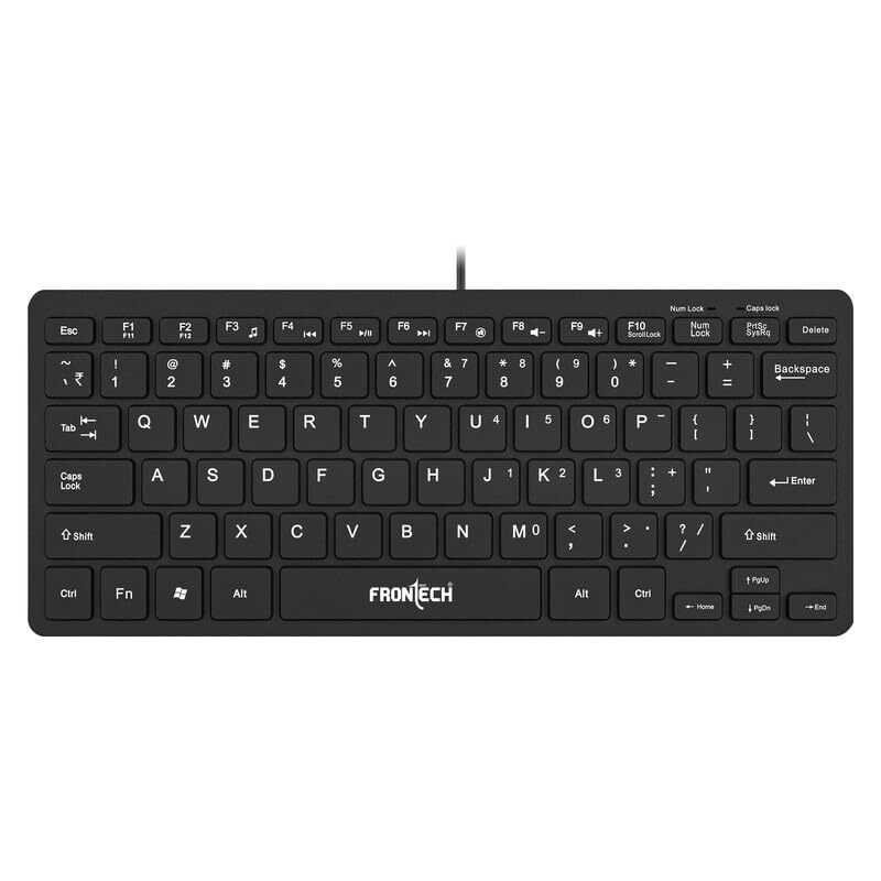 Frontech KB-0041 – Wired USB keyboard with ergonomic design, quiet keys, and durable build for comfortable and efficient daily typing.