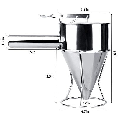 Stainless Steel Conical Funnel Strainer with SS Stand for Liquid Dispensing Stainless Steel Conical Funnel Strainer with SS Stand for Liquid Dispensing