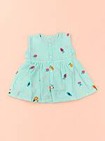 Alai Cotton Embroidered Baby Frock - Green Alai Cotton Embroidered Baby Frock - Green