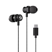 ZEBRONICS BUDS C10 in-Ear Type-C Earphone with in-line Mic, Metallic Design, Volume Control, 1.2m Cable, 10mm Driver