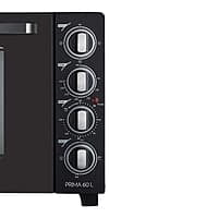 Borosil Prima 60 L Oven Toaster & Grill, Motorised Rotisserie & Convection Heating, 12 Heating Modes, Black