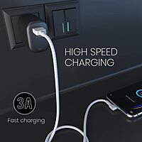 Portronics Konnect Link CL – 27W Type-C to Lightning Cable, 1M, fast charging, durable design, compatible with iPhone and iPad, high-speed data transfer, perfect for everyday use.