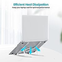 POR 2139 My Buddy K Lite Portable Laptop Plastic Stand – White | 1 Year Warranty