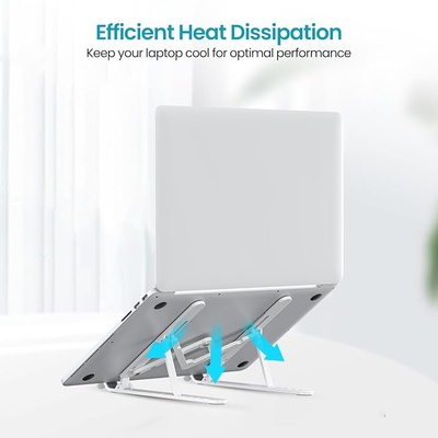 Portronics My Buddy K Lite Foldable Laptop Stand with Adjustable Heights, Anti-Slip Silicone Pads, Collapsible Design, 5 kg Max Weight, ABS Build, Portable & Lightweight Holder Riser (White) Portronics My Buddy K Lite Foldable Laptop Stand with Adjustable Heights, Anti-Slip Silicone Pads, Collapsible Design, 5 kg Max Weight, ABS Build, Portable & Lightweight Holder Riser (White)