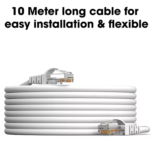 Uport CAT6 Patch Cord 10M – Steel Connectors, high-speed Ethernet cable for reliable data transmission. Ideal for networking, gaming, and streaming. Durable design ensures long-lasting performance.