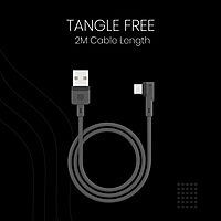 Portronics Konnect L Type-C Cable – 2M, 3A Fast Charge, durable design, perfect for quick data transfer and charging, compatible with various devices, ideal for home and office use.