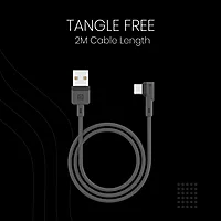 Portronics Konnect L Type-C Cable – 2M, 3A Fast Charge, durable design, perfect for quick data transfer and charging, compatible with various devices, ideal for home and office use.