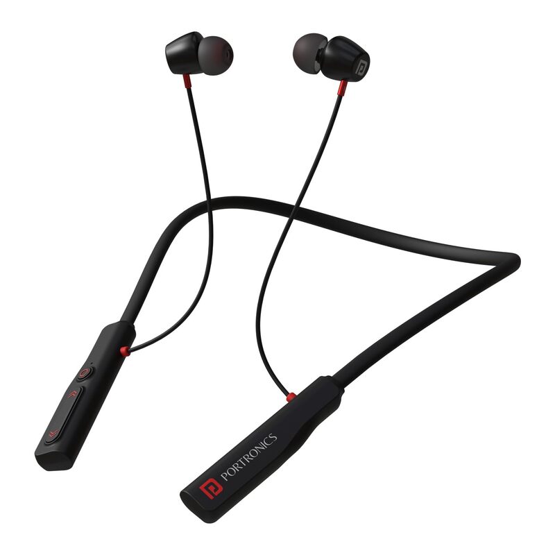 Portronics Harmonics Z11 Bluetooth In-Ear Headset – V5.3, Type-C | 35Hrs Play Time | Magnetic Latch