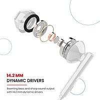 Portronics Harmonics Z5 – Bluetooth Headset, 33Hrs Playtime, Crisp Sound, Comfortable Fit, Sleek Design, Ideal for Music & Calls, Easy Controls, Lightweight, Perfect for Daily Use, White Color.