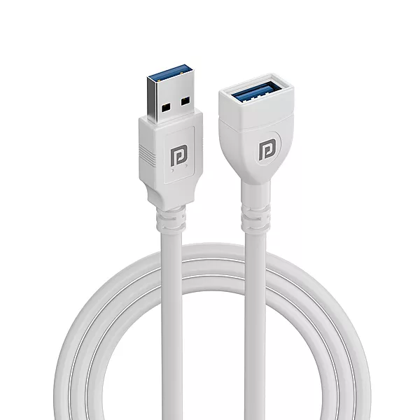 Portronics USB Male to Female Cable – 1.5m, High-Quality Design ( Black )