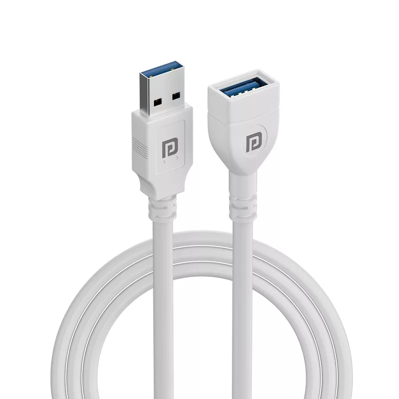 Portronics USB Male to Female Cable – 1.5m, High-Quality Design ( Black )