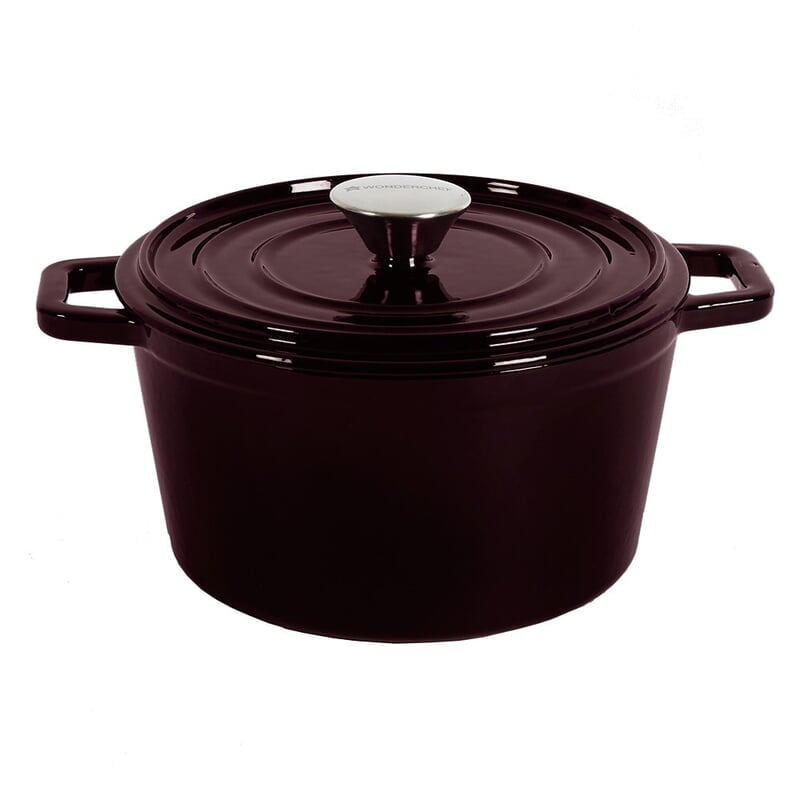 Wonderchef Ferro Cast-Iron Casserole with Lid- 24cm, 3.6L, 4.5mm