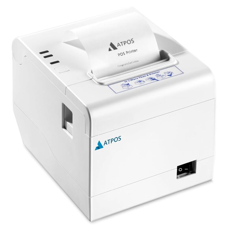 Atpos AT-402 80mm 3 Inch Thermal Receipt Printer (Bluetooth + USB ) | Auto Cutter