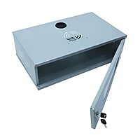 2U Metal Rack for DVR/NVR/Network Switches – Lockable, Glass Front