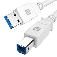 Portronics PrintLink 1.5 – USB-A to B Printer Cable, 1.5M, high-speed data transfer, durable design, compatible with various printers, ideal for home and office use, flexible and tangle-free.