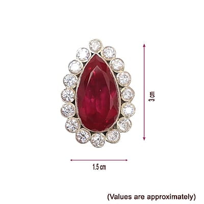 God Ornament Red and White stone bindi God Ornament Red and White stone bindi