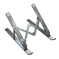 Portronics My Buddy K2 Laptop Stand (POR 1202) – Portable Metal Stand | Foldable | Silver