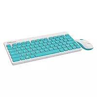 Portronics Key 2 Wireless Keyboard & Mouse Combo – White & Blue | Reliable Wireless Combo |