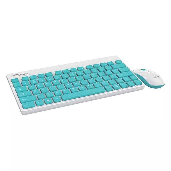 Portronics Key 2 Wireless Keyboard & Mouse Combo – White & Blue | Reliable Wireless Combo |