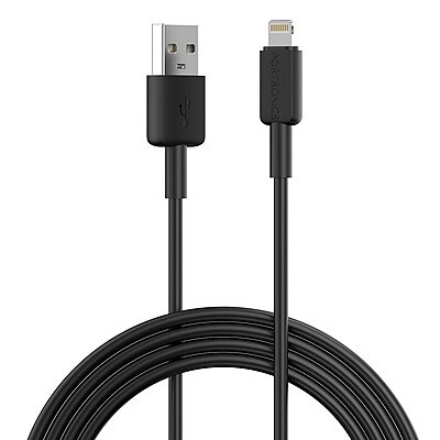 Portronics POR 2115 Konnect Link Lightning Cable – 8 Pin | PVC | 1m Black