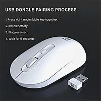 Portronics Toad 13 Wireless Optical Mouse – 2.4GHz  | USB Nano Receiver | White | 1 Year Warranty