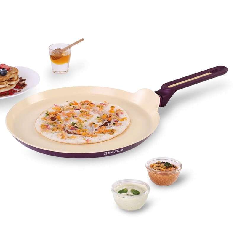 Wonderchef Bellagio Dosa Tawa 28 cm Non-Stick Ceramic Coating  mm Thickness