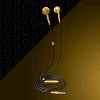 ZEBRONICS DC Black ADAM Edition Buds 30 3.5mm Stereo Bluetooth in Ear Earphone with Inline Microphone for Calling, Volume Control, 14mm Drivers, Stylish eartip Design and 1.2 Meter Durable Cable