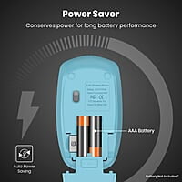 Portronics Toad 25 Wireless Mouse, 2.4 GHz with USB Nano Dongle, 1200 DPI Optical Tracking, Ambidextrous for PC, MacBook, Laptop
