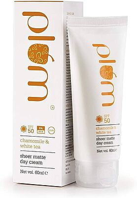 Plum Chamomile & White Tea Sheer Matte Day Cream SPF 50, 60 ml