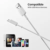 Portronics Konnect Link Micro USB Cable 3A Fast Charging 480Mbps Data Sync 1M White