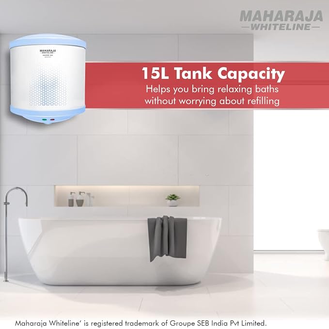 Maharaja Whiteline Warmist Neo Plus Water Heater/Geyser, 15 Liters