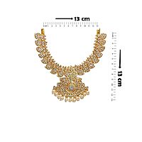 Gold Plated Necklace Set, Triple Haram