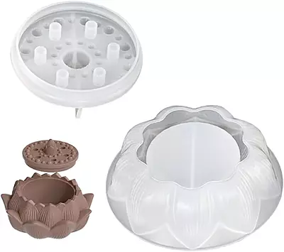 Silicon Mold Candle Concrete Holder Lotus Shape Jar Silicon Mold Candle Concrete Holder Lotus Shape Jar