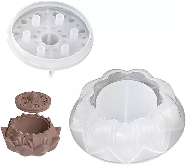 Silicon Mold Candle Concrete Holder Lotus Shape Jar Silicon Mold Candle Concrete Holder Lotus Shape Jar