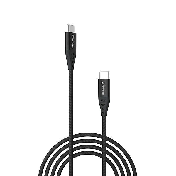 Portronics Konnect C1 20W PD Type-C Cable – Black, 1m. Fast charging and data transfer, durable design, compatible with various devices, perfect for home and office use. Reliable and efficient.
