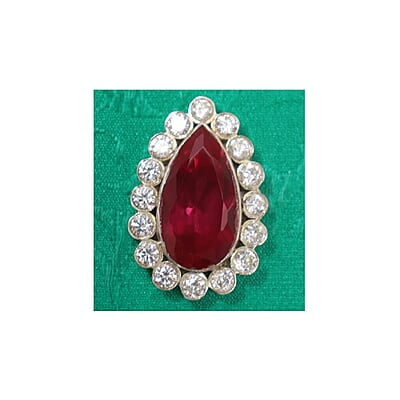 God Ornament Red and White stone bindi God Ornament Red and White stone bindi