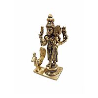 Brass Lord Murugan Murti | Kartikeya Idol for Pooja & Gift