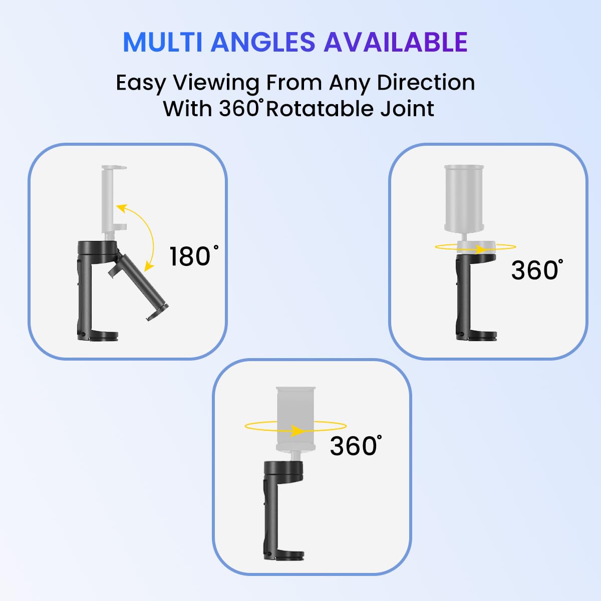 Portronics Mobot Clip – 360° Phone Stand, Blue. This versatile phone holder offers adjustable angles for hands-free viewing, perfect for video calls and streaming. Compact and portable design.