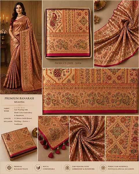 Silk Saree DN. 51494-TATHATSU