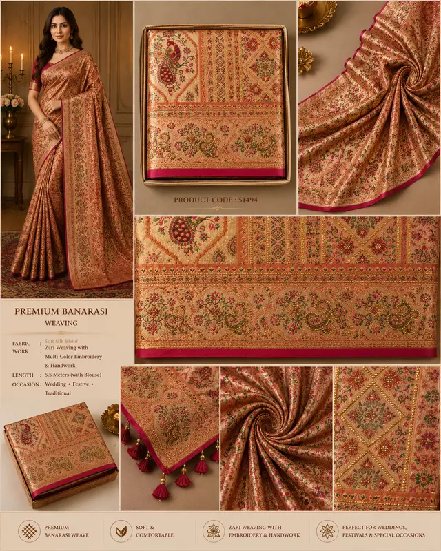 Silk Saree DN. 51494-TATHATSU