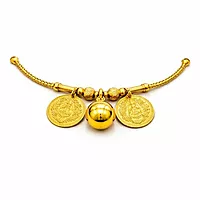 Traditional Gold Plated Lakshmi Mangalsutra Dollar Pendant | Thirumangalyam Pendant with Lakshmi Coins for Women