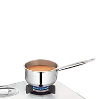 Borosil Stainless Steel Sauce Pan / Milk Pan / Tea Pan With Lid, Induction Friendly, Impact Bonded Tri-ply Bottom, 2.2 L