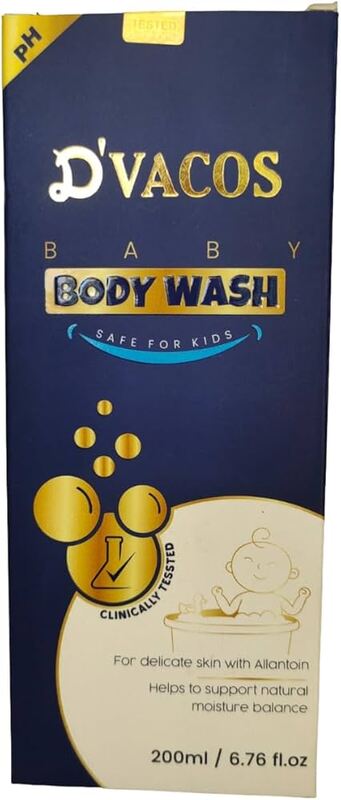 D'Vacos Baby Body Wash Removes Dirt & Germ Support Natural Moisture