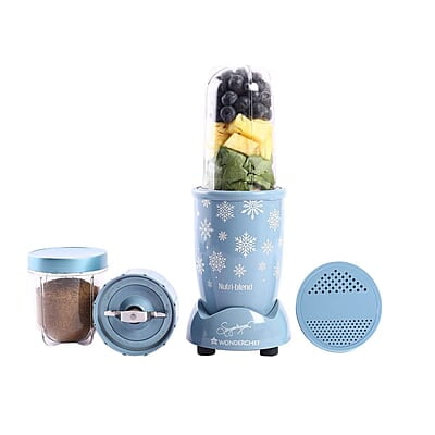 Wonderchef Nutri Blend Snowflakes, 22000 RPM  2 Unbreakable Jars, Stainless Steel Blades, 400 W