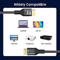 Portronics Konnect Stream – 10M HDMI Cable, supports 4K@60Hz, ideal for high-definition video and audio transmission, durable design, perfect for home theater and gaming setups.